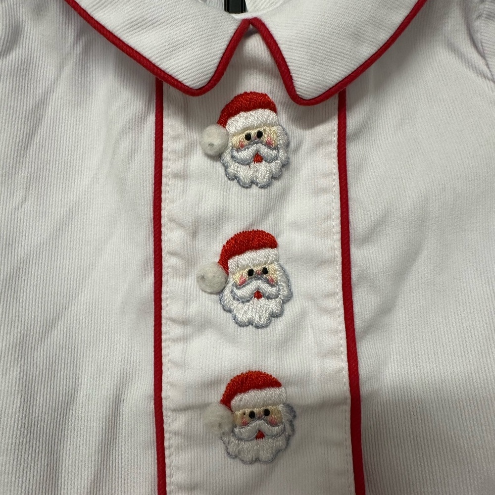 Baby Boy Santa Claus red and white smocked outfit 6 month and 4T Christmas - Picture 2 of 4